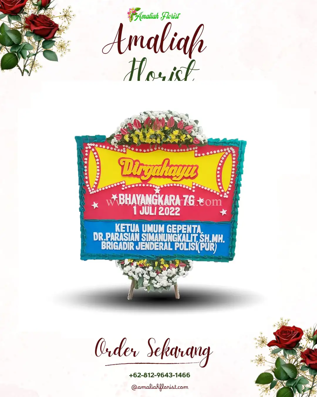 Papan Bunga HUT Ulang Tahun Angkola Muara Tais